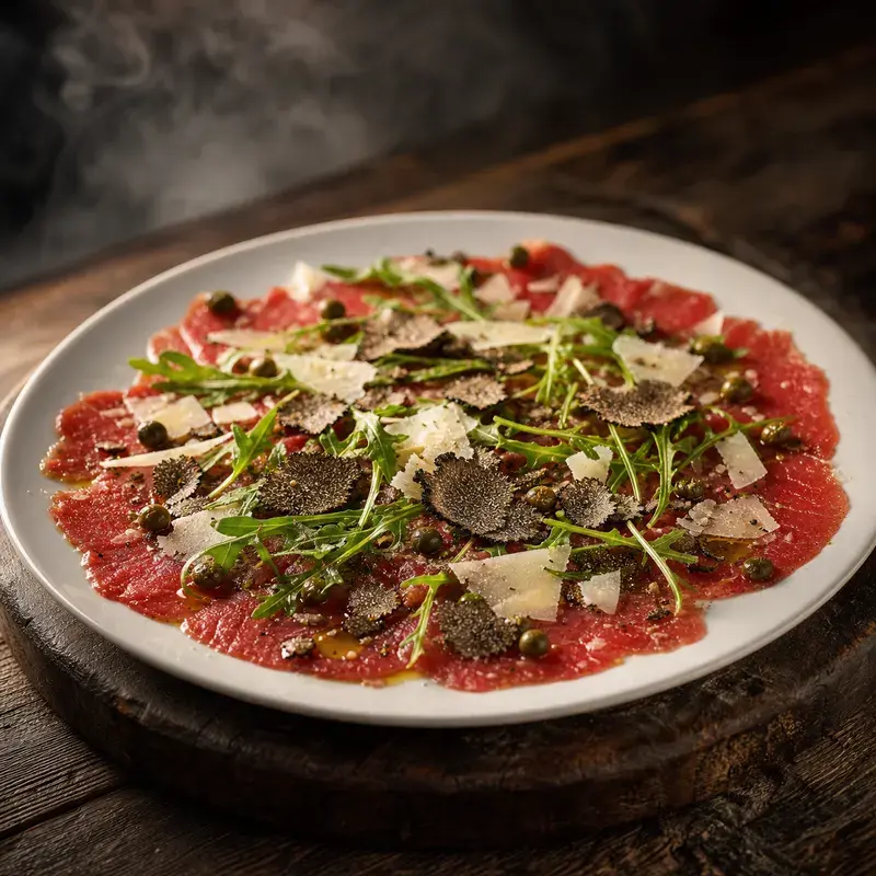 Carpaccio Veneziano mit schwarzen Trüffeln