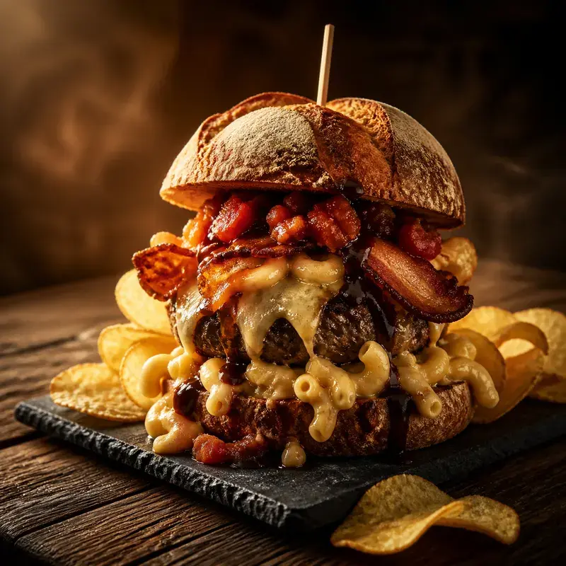 Mr. Fat Boy mit Sauerteigbun, 400g Beef, BBQ Sauce